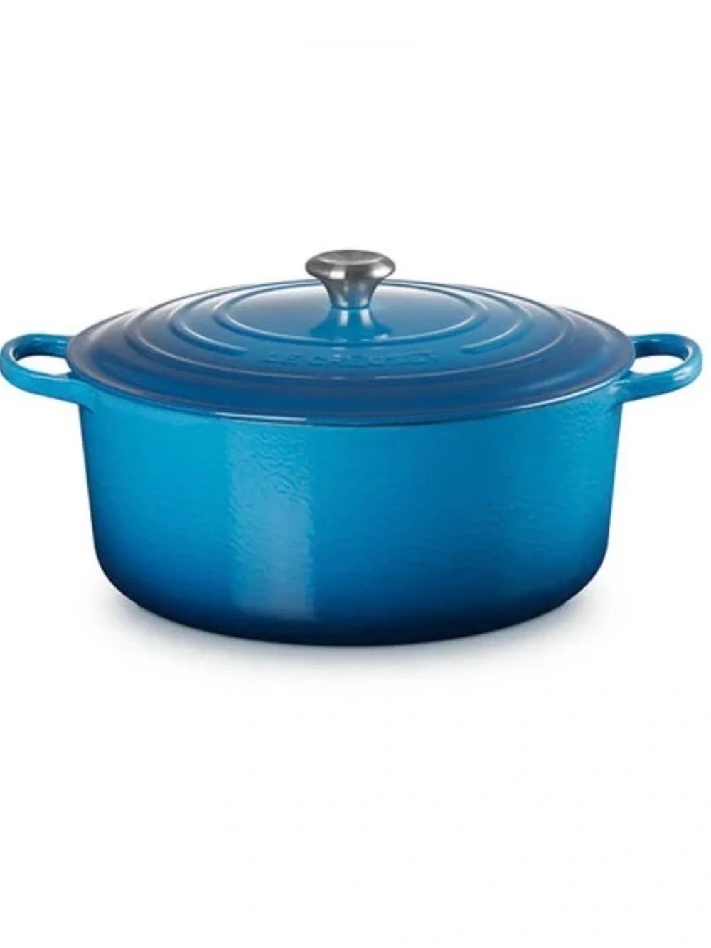π Le Creuset Signature Round Dutch Oven #22 β Marseille Blue β n w o tπ - Picture 2 of 8